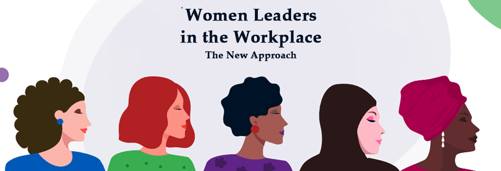banner for blog post on women leaders in the workplace