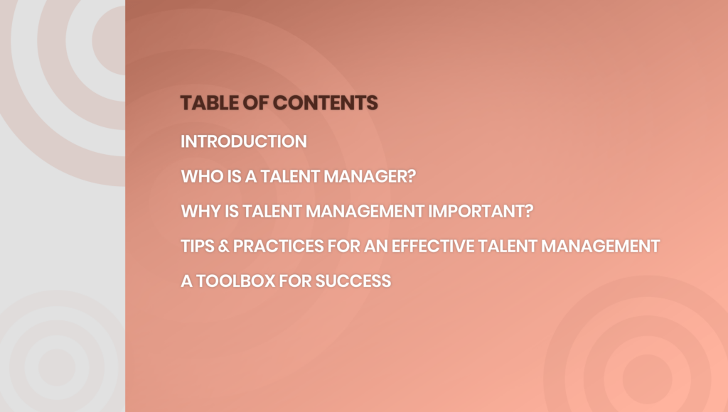 table of contents for best practices for maximizing Your Organization’s Talent Pool